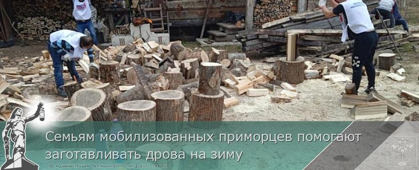 Семьям мобилизованных приморцев помогают заготавливать дрова на зиму | Администрация муниципального округа город Партизанск Приморского края Официальный сайт Семьям мобилизованных приморцев помогают заготавливать дрова на зиму | Администрация муниципального округа город Партизанск Приморского края Официальный сайт