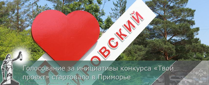 Голосование за инициативы конкурса «Твой проект» стартовало в Приморье | Администрация муниципального округа город Партизанск Приморского края Официальный сайт