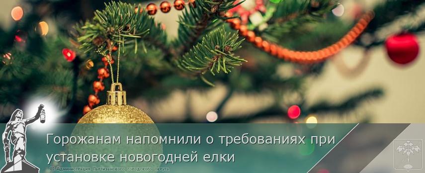 Горожанам напомнили о требованиях при установке новогодней елки | Администрация муниципального округа город Партизанск Приморского края Официальный сайт Горожанам напомнили о требованиях при установке новогодней елки | Администрация муниципального округа город Партизанск Приморского края Официальный сайт
