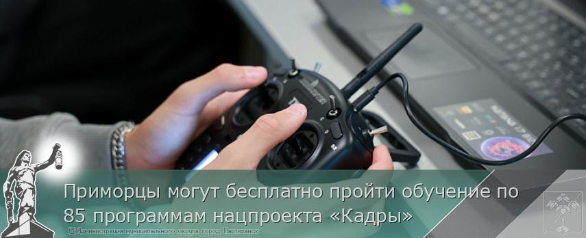 Приморцы могут бесплатно пройти обучение по 85 программам нацпроекта «Кадры» | Администрация муниципального округа город Партизанск Приморского края Официальный сайт Приморцы могут бесплатно пройти обучение по 85 программам нацпроекта «Кадры» | Администрация муниципального округа город Партизанск Приморского края Официальный сайт