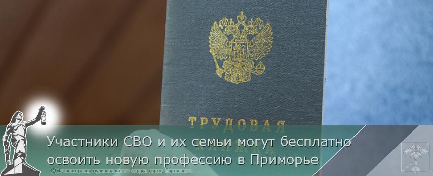 Участники СВО и их семьи могут бесплатно освоить новую профессию в Приморье | Администрация муниципального округа город Партизанск Приморского края Официальный сайт