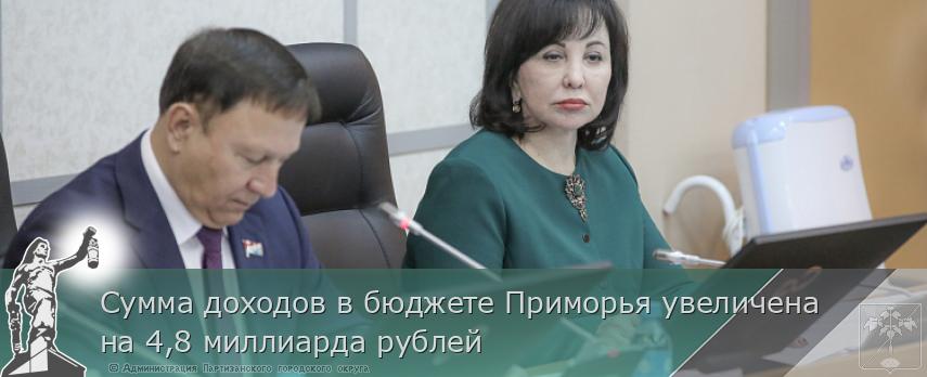 Сумма доходов в бюджете Приморья увеличена на 4,8 миллиарда рублей | Администрация муниципального округа город Партизанск Приморского края Официальный сайт Сумма доходов в бюджете Приморья увеличена на 4,8 миллиарда рублей | Администрация муниципального округа город Партизанск Приморского края Официальный сайт