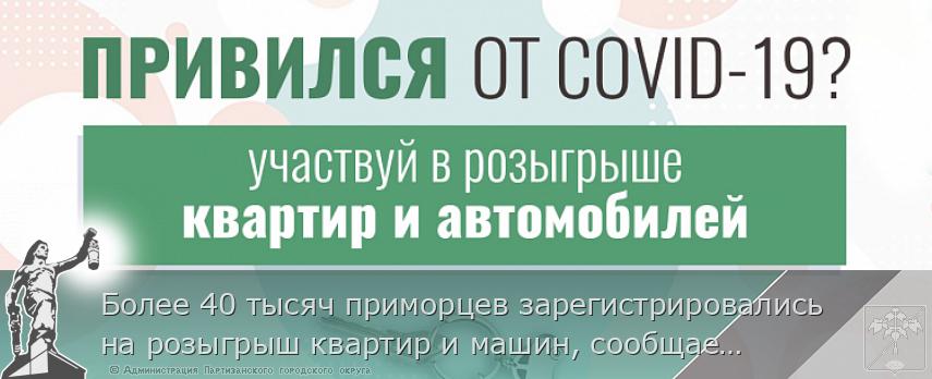 Более 40 тысяч приморцев зарегистрировались на розыгрыш квартир и машин, сообщает http://www.primorsky.ru | Администрация муниципального округа город Партизанск Приморского края Официальный сайт Более 40 тысяч приморцев зарегистрировались на розыгрыш квартир и машин, сообщает http://www.primorsky.ru | Администрация муниципального округа город Партизанск Приморского края Официальный сайт