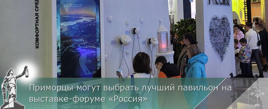 Приморцы могут выбрать лучший павильон на выставке-форуме «Россия»