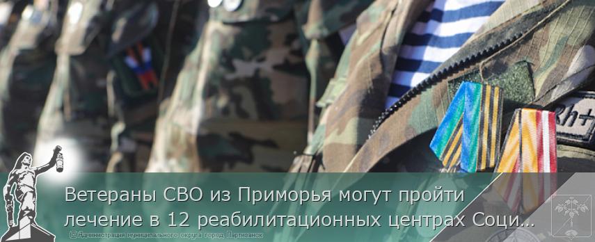 Ветераны СВО из Приморья могут пройти лечение в 12 реабилитационных центрах Социального фонда России. МЕРЫ ПОДДЕРЖКИ | Администрация муниципального округа город Партизанск Приморского края Официальный сайт