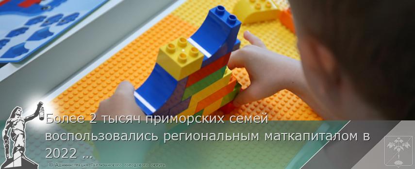 Более 2 тысяч приморских семей воспользовались региональным маткапиталом в 2022 году, сообщает www.primorsky.ru | Администрация муниципального округа город Партизанск Приморского края Официальный сайт Более 2 тысяч приморских семей воспользовались региональным маткапиталом в 2022 году, сообщает www.primorsky.ru | Администрация муниципального округа город Партизанск Приморского края Официальный сайт