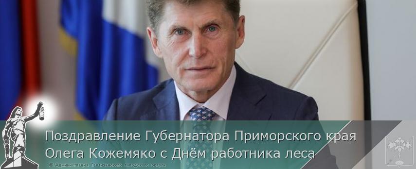 Поздравление Губернатора Приморского края Олега Кожемяко с Днём работника леса | Администрация муниципального округа город Партизанск Приморского края Официальный сайт Поздравление Губернатора Приморского края Олега Кожемяко с Днём работника леса | Администрация муниципального округа город Партизанск Приморского края Официальный сайт
