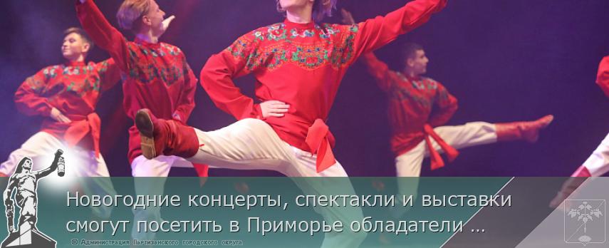 Новогодние концерты, спектакли и выставки смогут посетить в Приморье обладатели «Пушкинской карты», сообщает www.primorsky.ru | Администрация муниципального округа город Партизанск Приморского края Официальный сайт Новогодние концерты, спектакли и выставки смогут посетить в Приморье обладатели «Пушкинской карты», сообщает www.primorsky.ru | Администрация муниципального округа город Партизанск Приморского края Официальный сайт