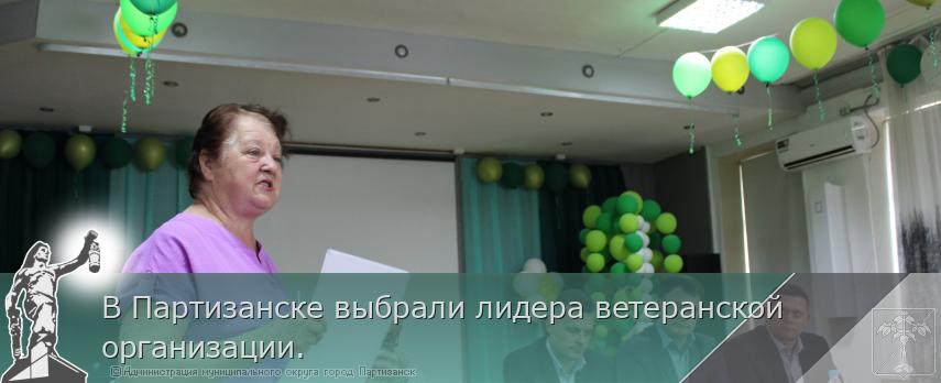 В Партизанске выбрали лидера ветеранской организации. | Администрация муниципального округа город Партизанск Приморского края Официальный сайт В Партизанске выбрали лидера ветеранской организации. | Администрация муниципального округа город Партизанск Приморского края Официальный сайт